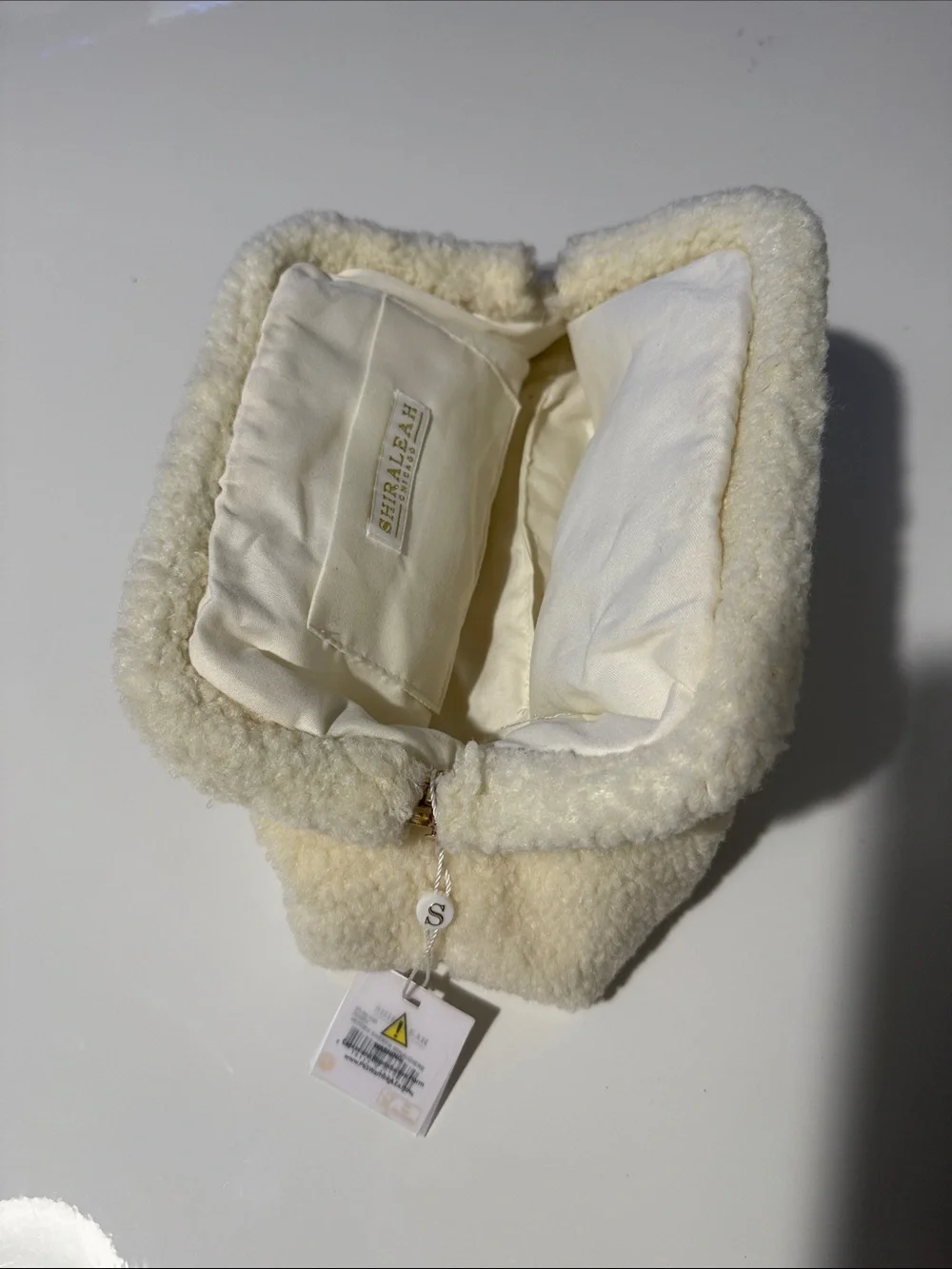 Shiraleah  Chicago Cream Sherpa Clutch